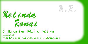 melinda ronai business card
